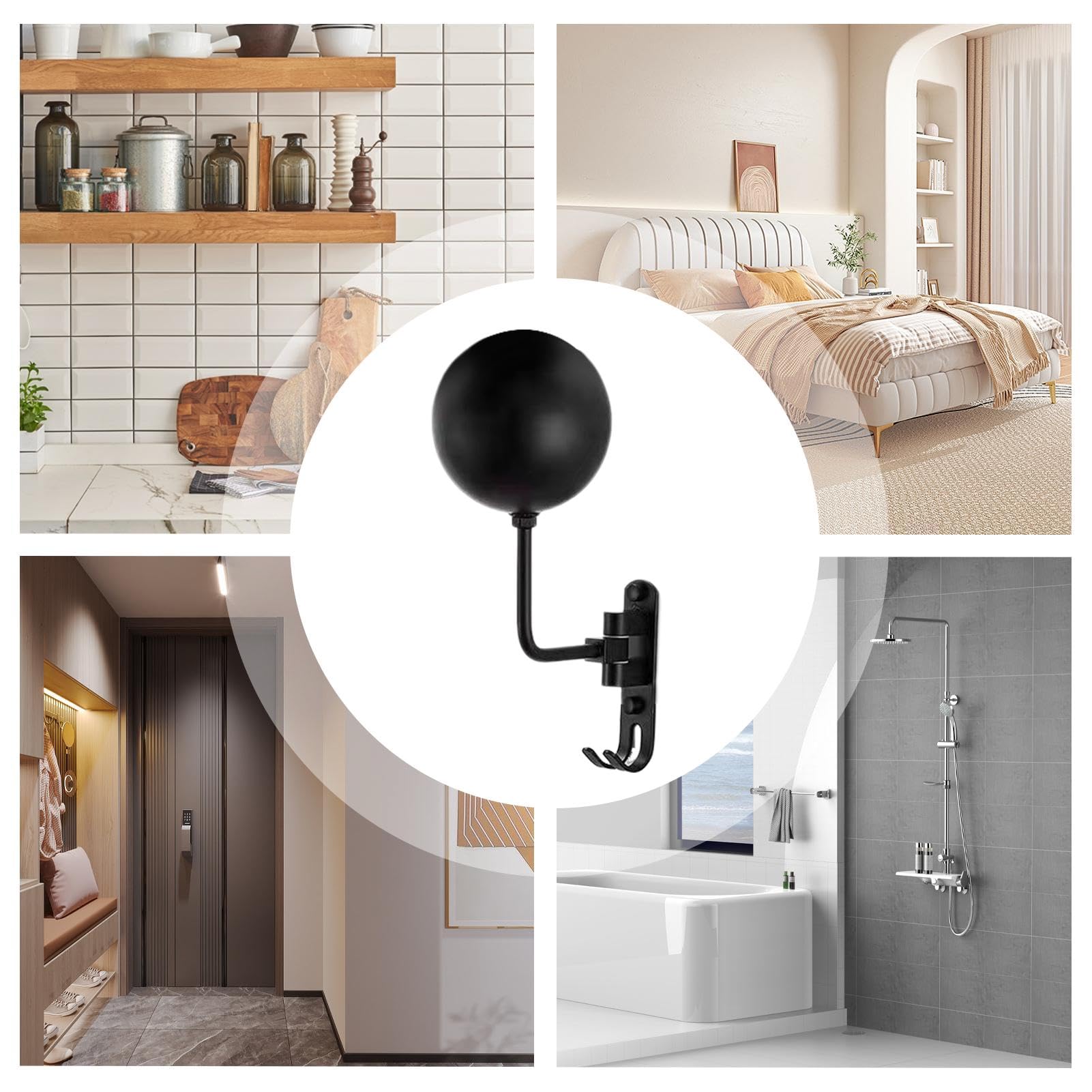 Hailerio Support Mural Pour Chapeau De Moto – Support De Rangement Pour Chapeaux, Clés, Chapeau De Sécurité, Organisateur Rotatif Avec Crochets Pour Veste, Chapeaux, Accessoires De Moto