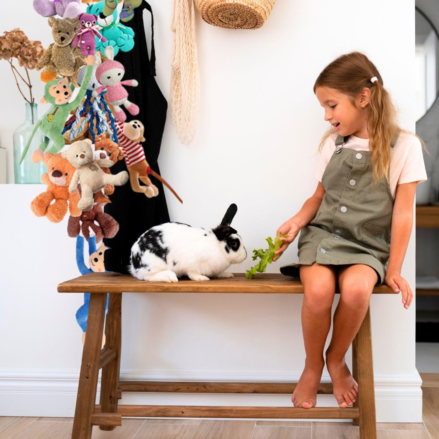 200 cm - Handgevlochten touw met 20 clips - Opslag voor knuffeldieren, hangmat, pluche dieren, opbergnet voor pluche dieren, knuffelhoek, kamerdecoratie (wit 200 cm - Handgevlochten touw met 20 clips - Opslag voor knuffeldieren, hangmat, pluche dieren, opbergnet voor pluche dieren, knuffelhoek, kamerdecoratie (wit