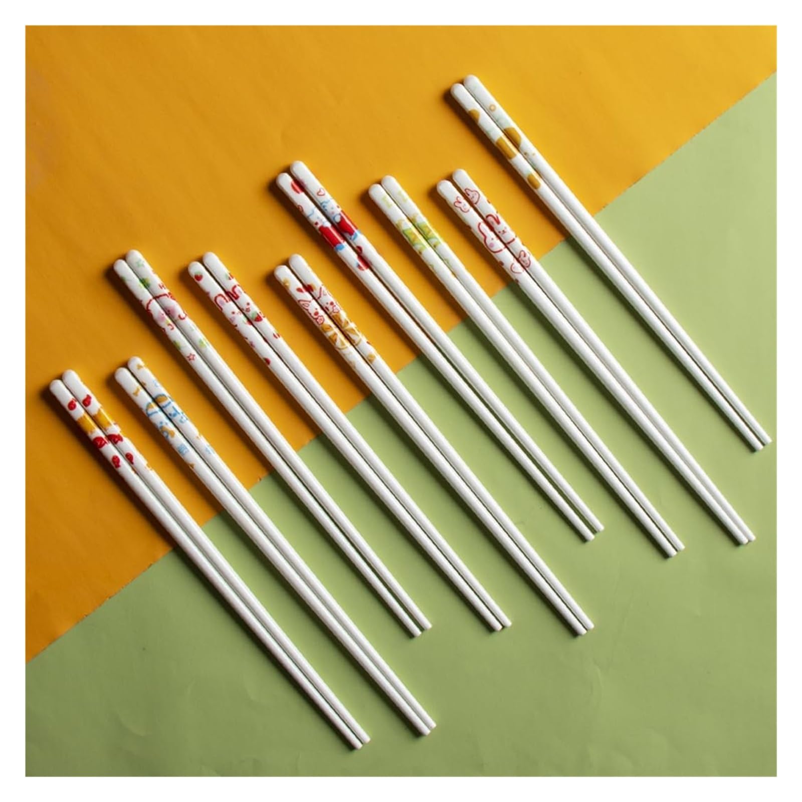 Baguettes en céramique, Cadeau japonais mignon de baguettes en porcelaine, 10 paires réutilisables céramique d'os haute qualité Chine(R)