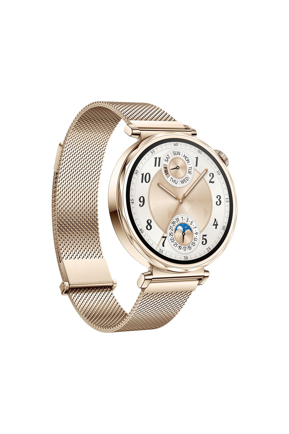 HUAWEI WATCH GT 5 41 mm Smartwatch, ostre krawędzie, zupełnie nowe sporty biegowe i rowerowe, śledzenie zdrowia, żywotność baterii do 7 dni, kompatybilny z iOS i Android, złoty