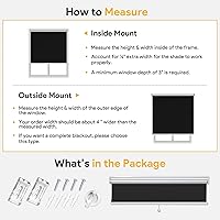 Vista 5 de SUNFREE - Persianas de ventana enrollables y opacas sin cuerdas para hogar y oficina, Negro
