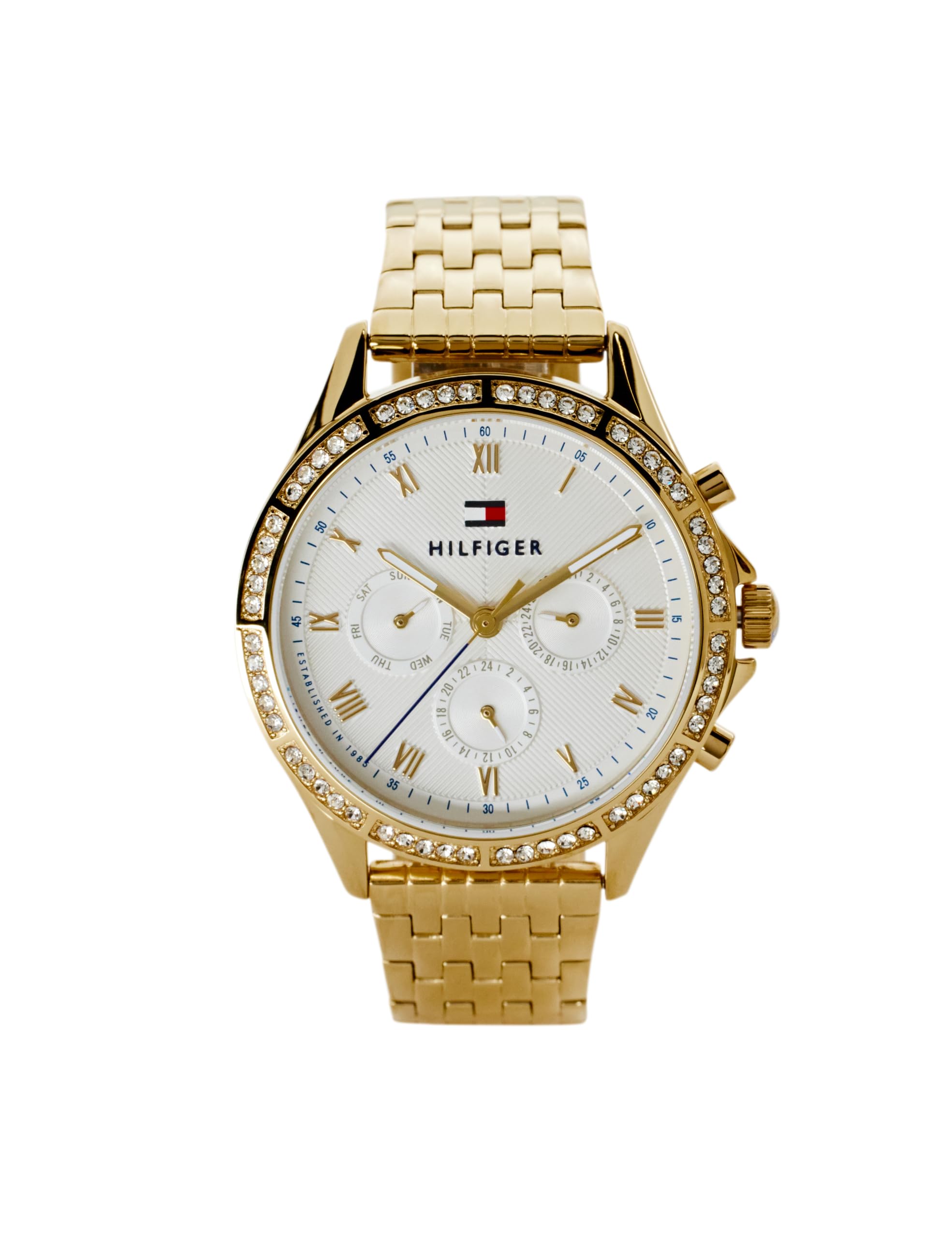 Tommy Hilfiger Orologio Analogico Multifunzione al Quarzo da Donna con Cinturino in Acciaio Inossidabile - Disponibile in versione Oro o Argento