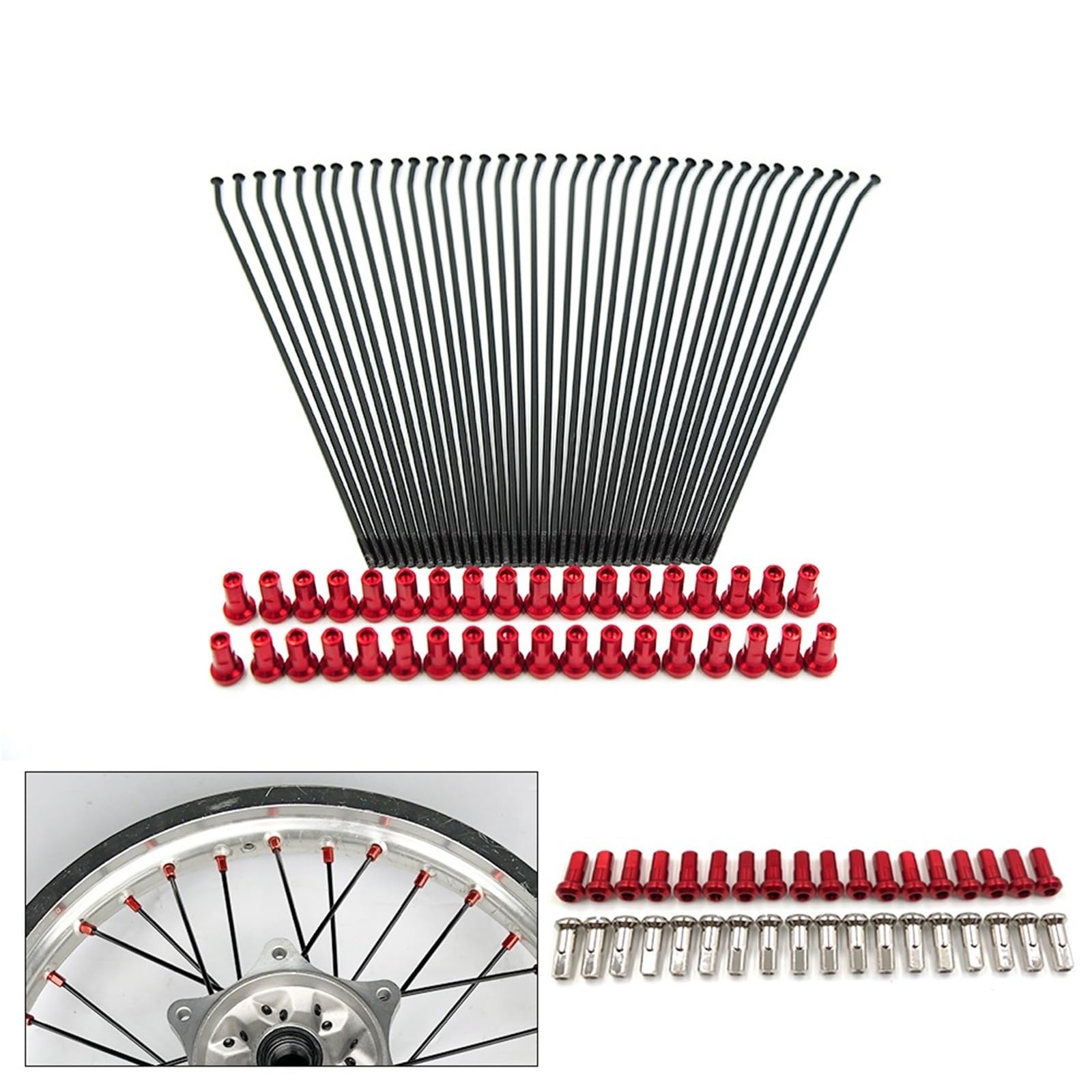 Piasty kół Motocykla Pasuje do CRF250X CRF250R CRF450R CRF450X motocykl 21 "przód 18" 19 "zestaw sutków do szprych tylnego koła Motocykla Piasta(19 Rear Red)