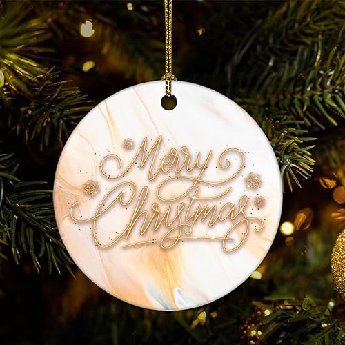 Two-Side Printed Merry Christmas Marble Ceramic Christmas Ornament Novelty for Family Friends Kids Texture Watercolor Christmas Keepsake Pendants Two-Side Printed Merry Christmas Marble Ceramic Christmas Ornament Novelty for Family Friends Kids Texture Watercolor Christmas Keepsake Pendants