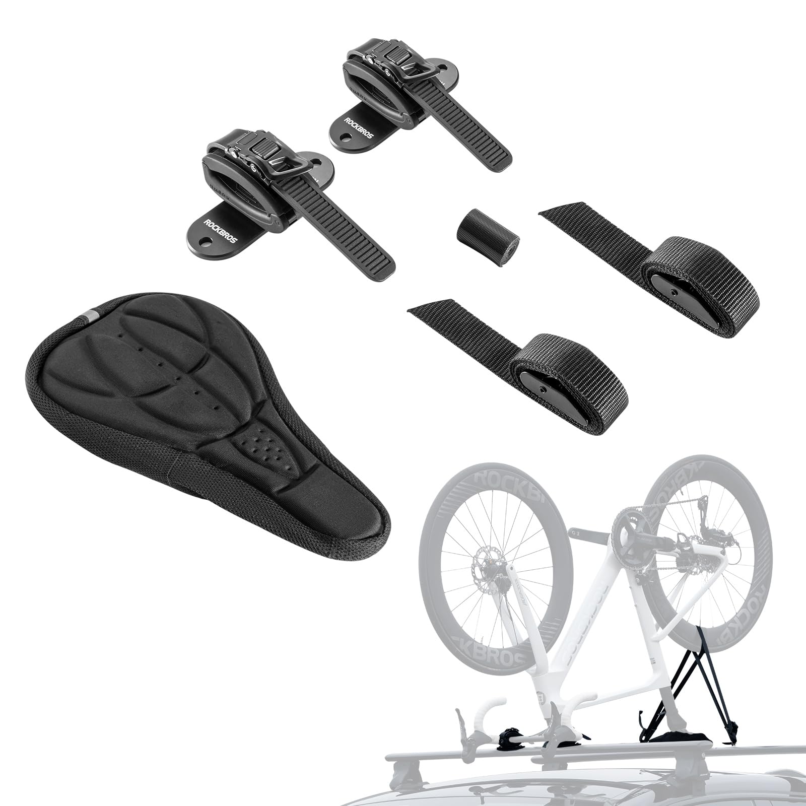 ROCKBROS Porte-vélo de Toit Renversé Compatible avec Galeries de Toit