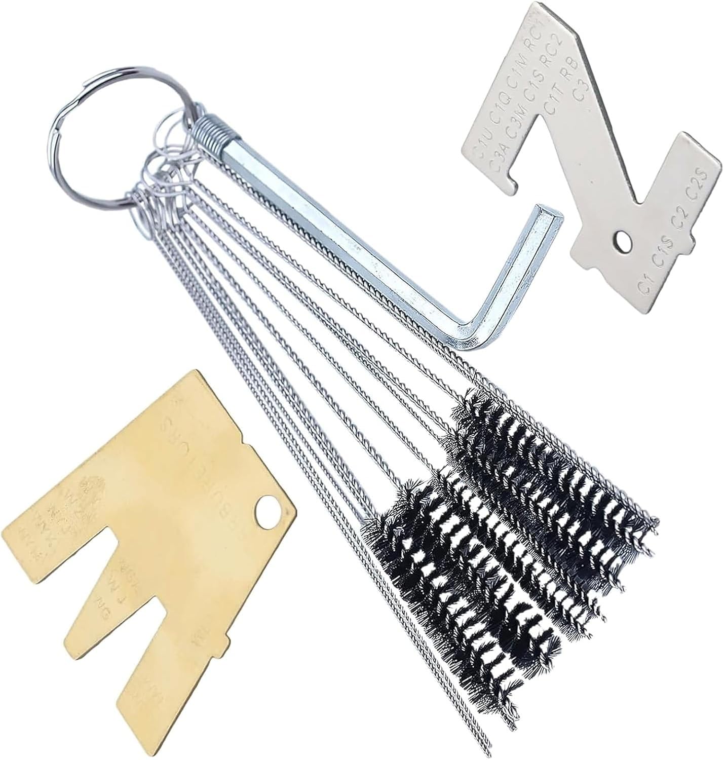 Carburetor Metering Lever Gauge Adjustment Tools Compatible with Walbro Zama ZT-1 500-13 - Carburetor Cleaning Brush Kit for Chainsaw String Trimmer Blower 2-Cycle Small Engine image 4