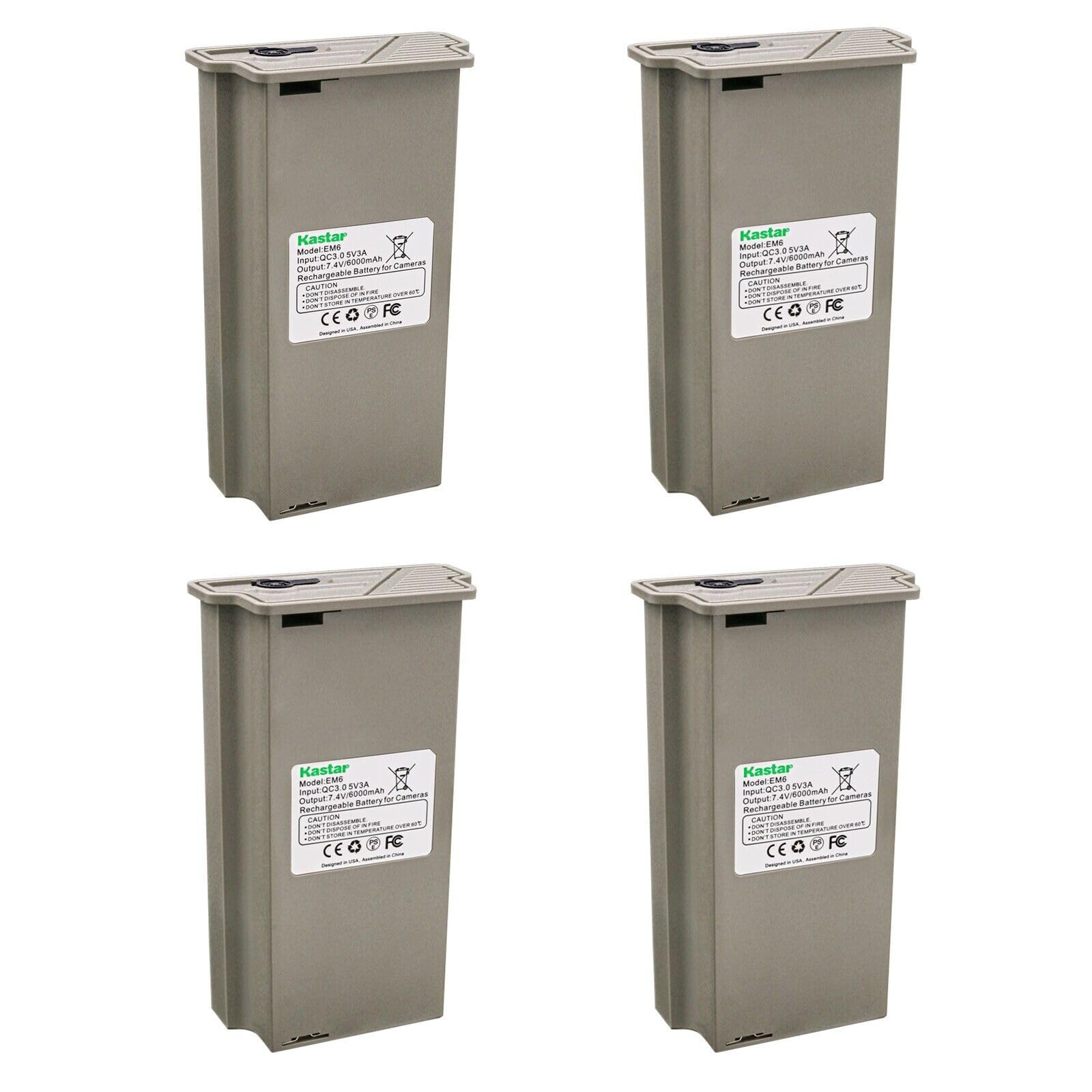 Kastar 4-Pack Lithium Rechargeable Battery Pack Replacement for Tactacm Hunting Camera Reveal X, X Gen 2.0, X 3.0, XB, X Pro, X Pro 3.0, SK, Trail