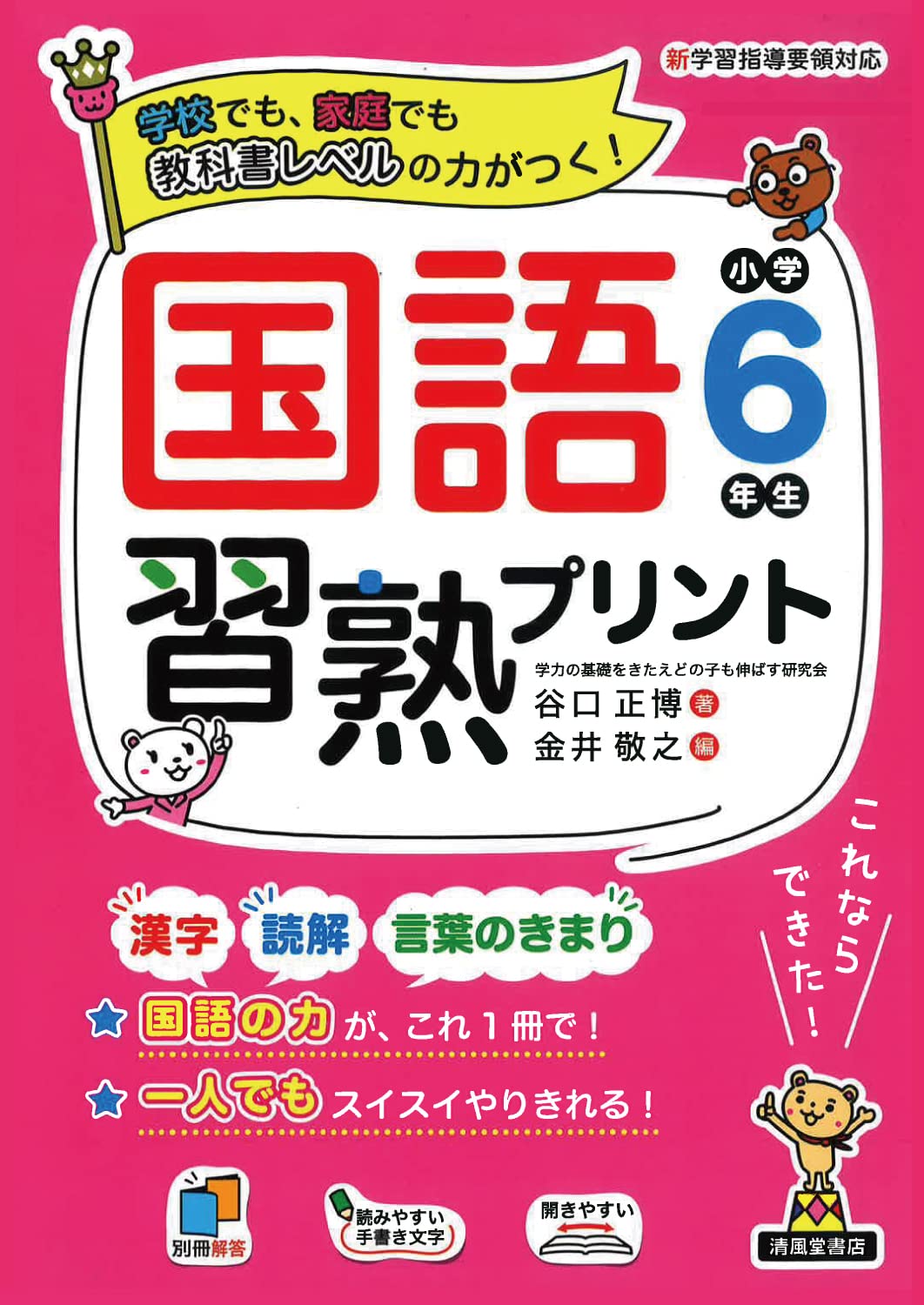 国語要覧の語句,文法編2冊セット小6灘コース プリント基本分野
