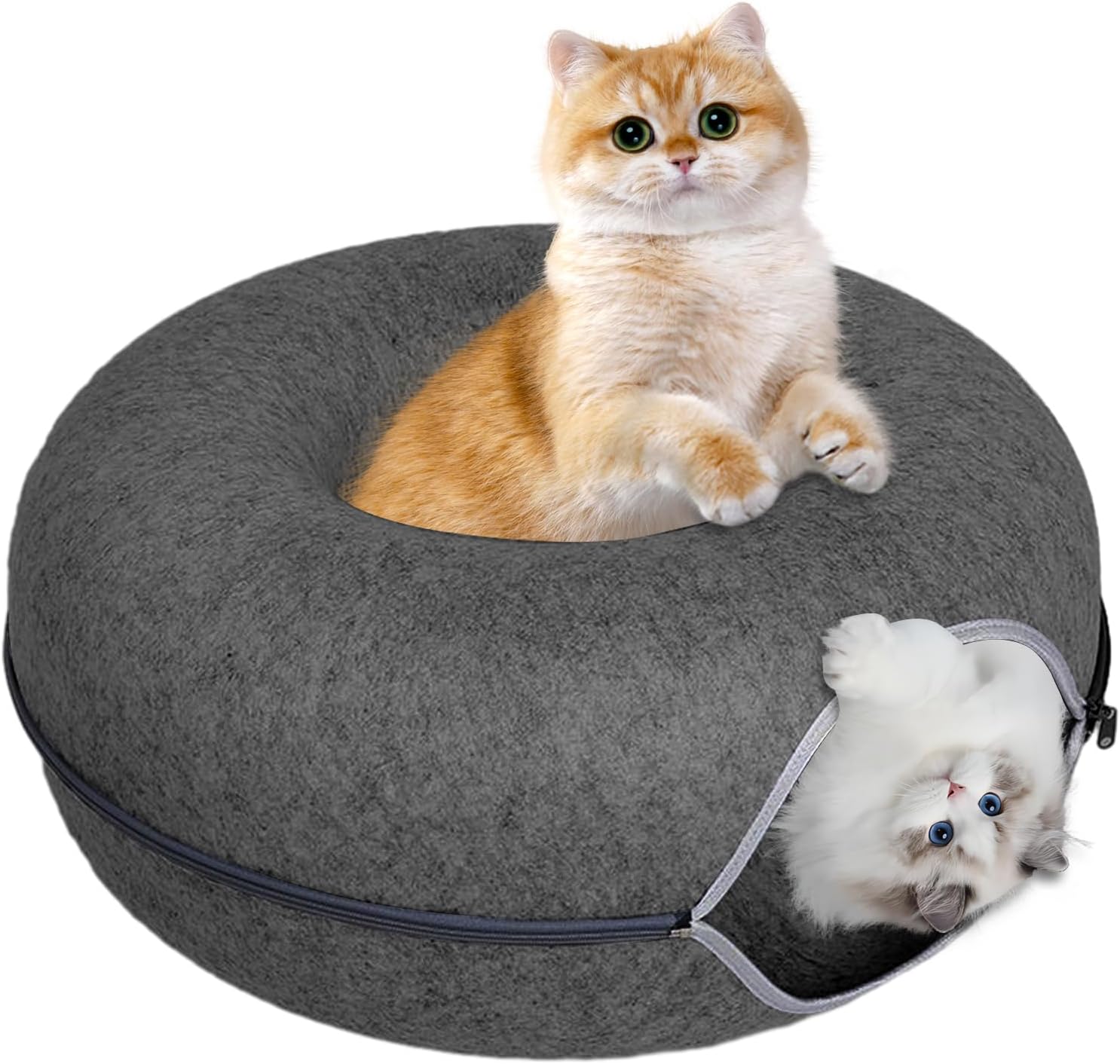 Cat Tunnel Bed, Cat Tunnels for Indoor Cats Large, Peekaboo