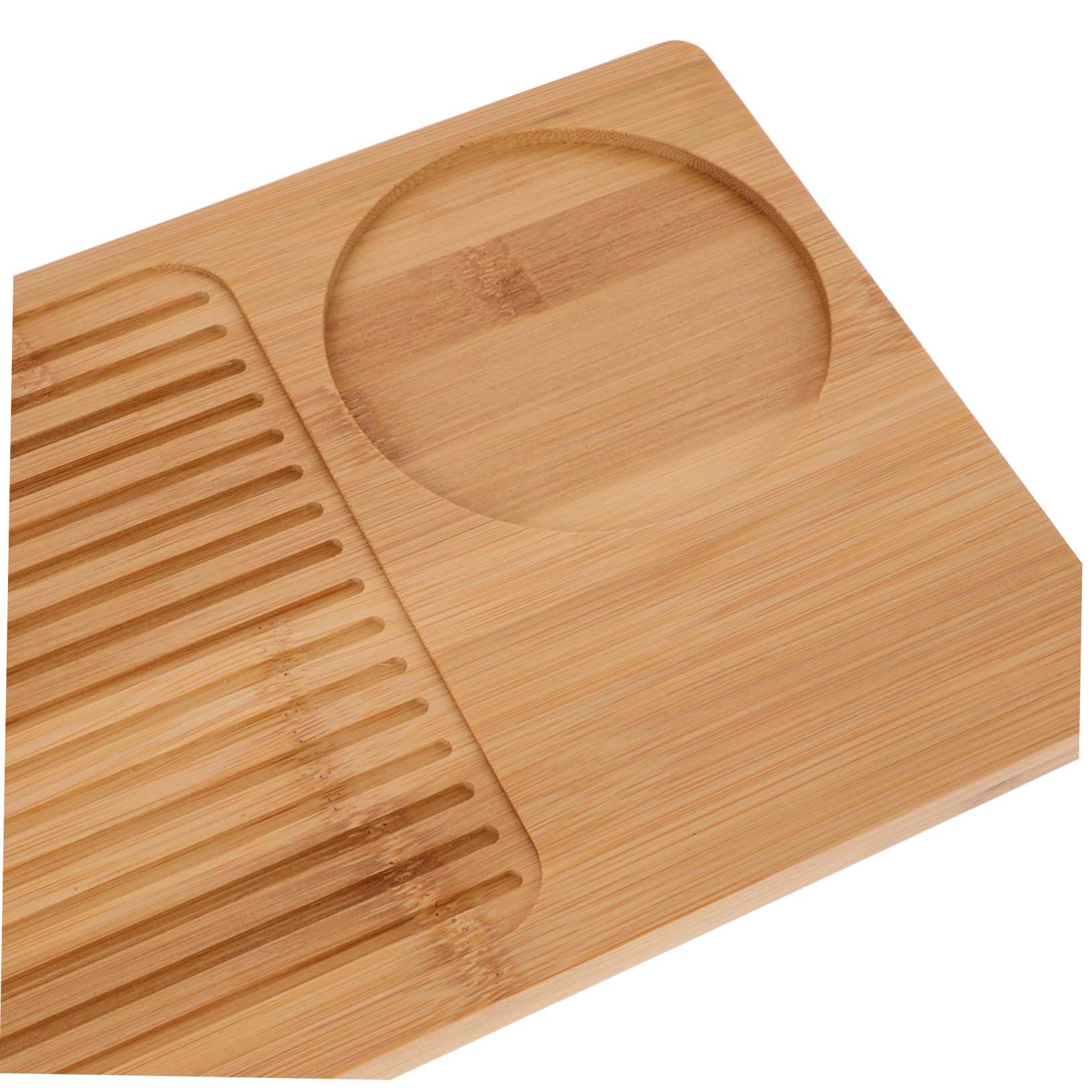 Bandeja Rectangular de Bambú Bandeja Decorativa para Servir Tazas de Té y Snacks Hogar