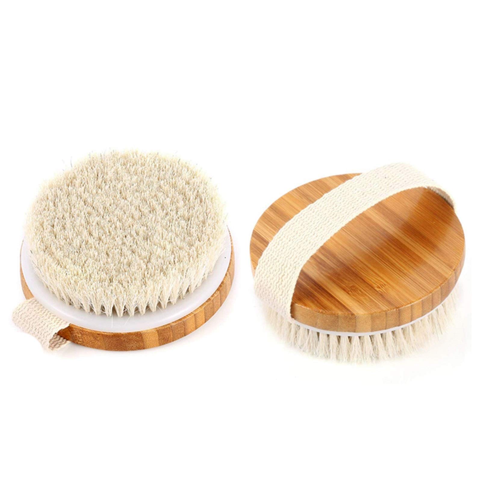Spazzole da bagno - Spazzola esfoliante naturale con setole di cavallo Spazzola da bagno con setole di maiale Massaggio in legno Spazzola asciutta per bagni Set di spazzole da bagno Spazzola per ca