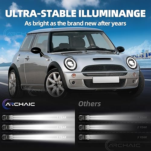 Vista 26 de Archaic Luces traseras compatibles con Mini Hatch R50 R53 2001-06 [una, una D, Cooper S, Cooper] y Mini Cabrio R52 2004-08 [Cooper, Cooper S, One]