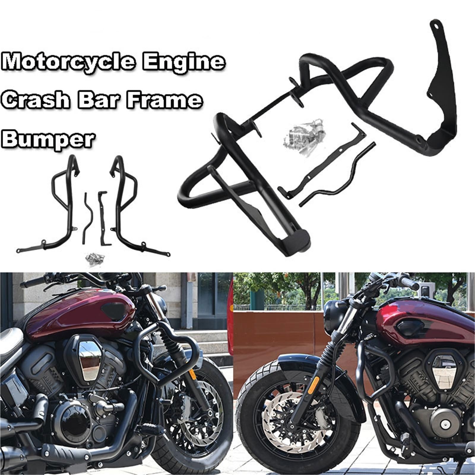 La Modifica Degli Accessori Moto Per Benda Dark Flag 950: Barra Di Protezione Del Motore Anteriore, Paraurti Telaio Antiurto In Autostrada, Anticaduta