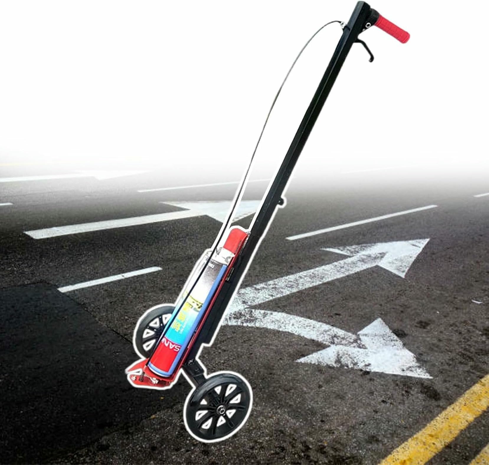 asdchZen Striping Machine For Marking Parking Lots, Roads, And Schools - Ideal For Drawing Straight Lines, Curves, And Circles