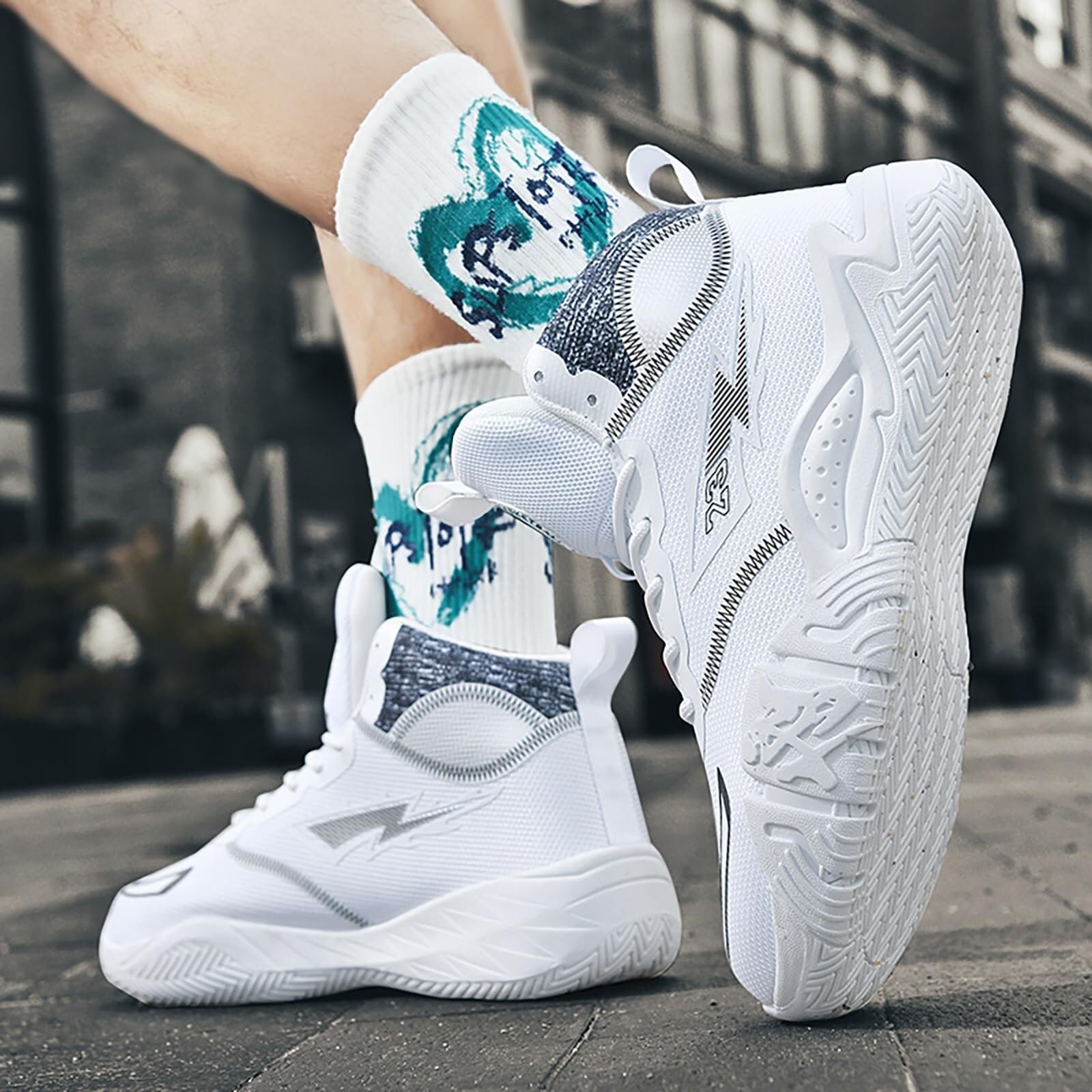 Zapatillas de Baloncesto Unisex Alta Transpirables para Jóvenes