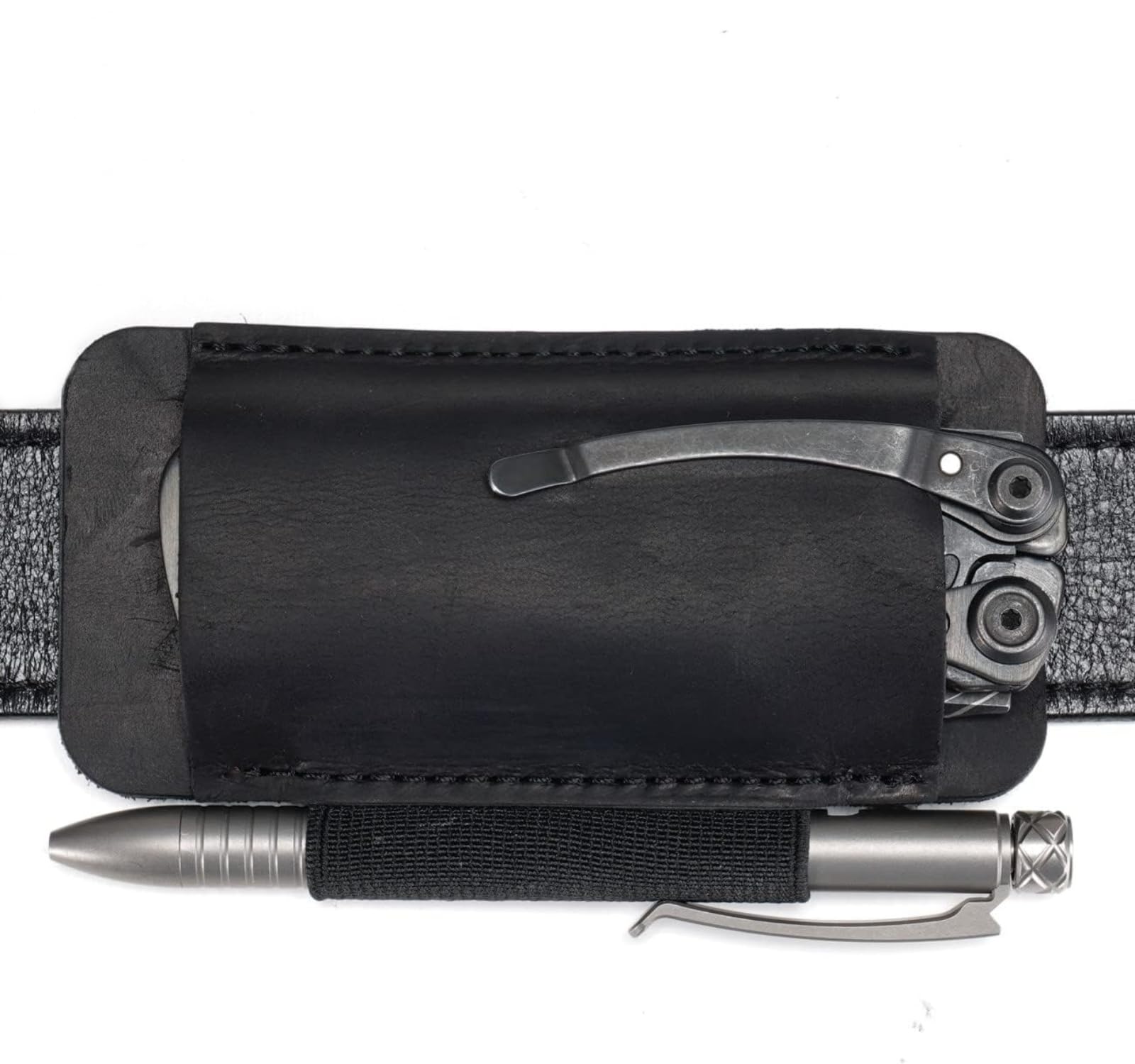 VIPERAED PJ11 EDC Petit étui en Cuir pour Ceinture, étui en Cuir pour Petite Lampe de Poche, Fourreau de Couteau Utilitaire, Pochette EDC pour Outils Multifonctions