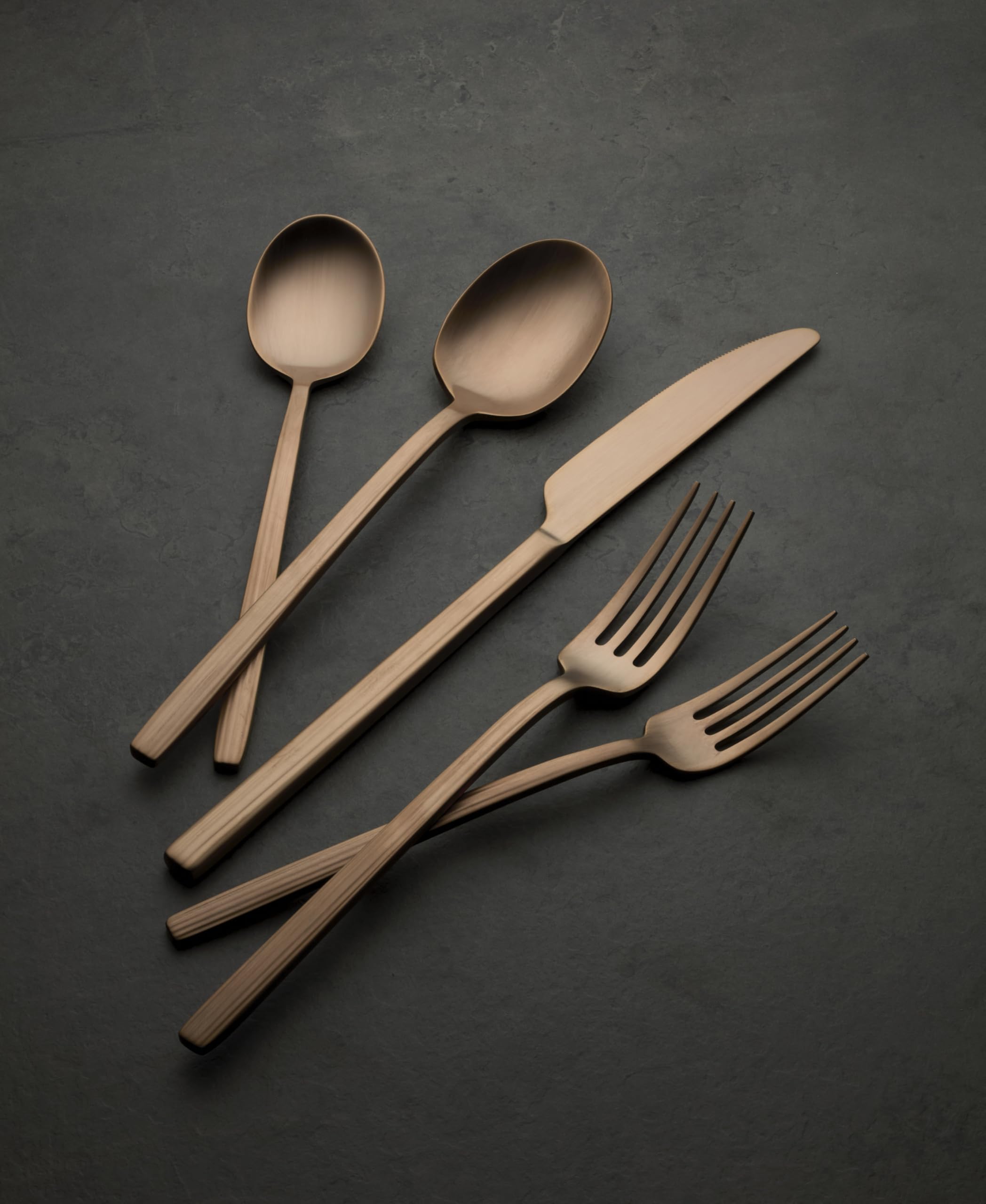 Oneida Dean Rose Gold Satin 20-Piece Silverware Set for 4, Flatware — Amazon image 7