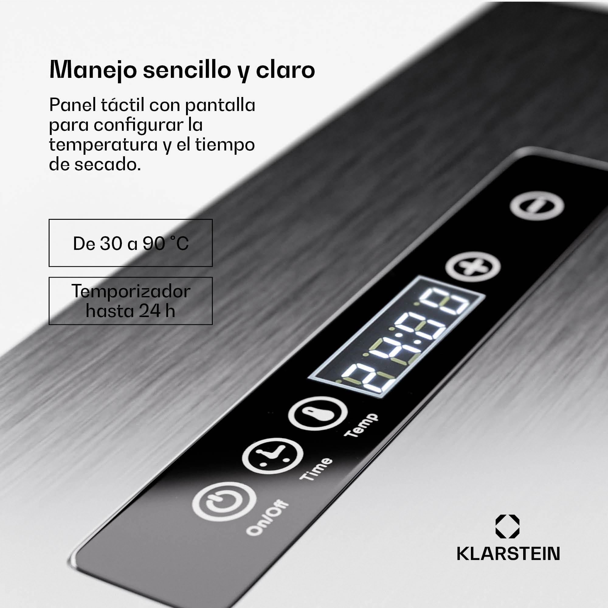 Klarstein Deshidratador de Alimentos, Deshidratadora de Frutas y Verduras 2000W, 20 Rejillas, Temp. 24h., Deshidratadora de Alimentos para Comida Liofilizada, Liofilizadora Táctil