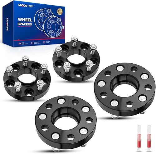 Vista 672 de KAX Espaciadores de rueda de 0.236 x 5.315 in, espaciadores de rueda centrados de 2 pulgadas y 6 lengüetas para F-15-0, Expedition, Mark LT, Negro