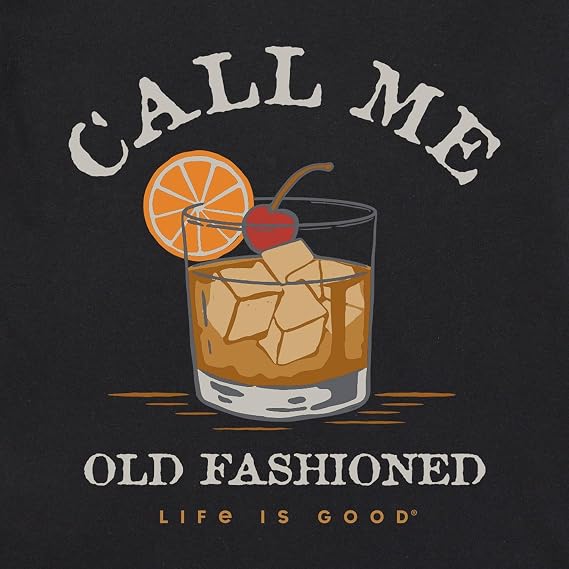 Life is Good Men's Call Me Old Fashioned Short Sleeve Crusher Tee