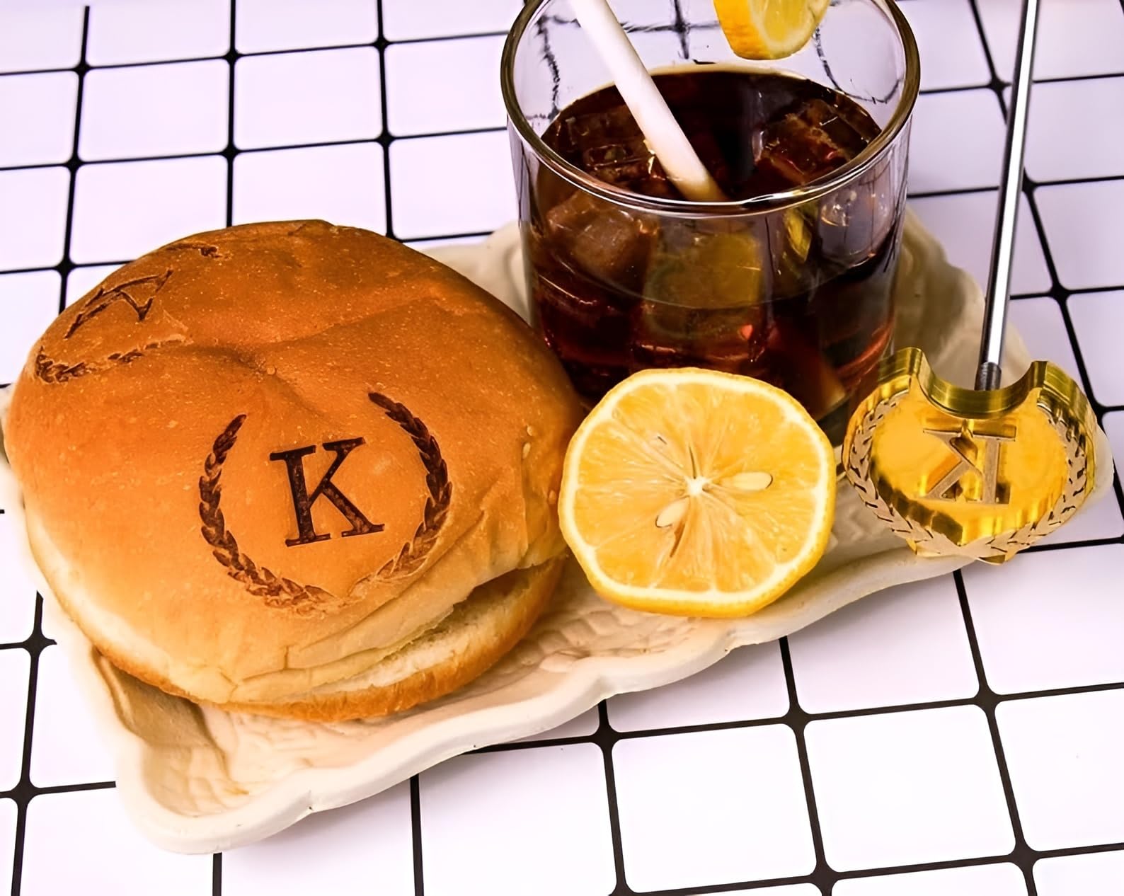 Custom Branding Iron, Embossed Signature Branding Iron, Wood branding Iron, Brand Iron for Wood, Leather Branding Iron for Gift, Personalized Food Branding Iron with Handle