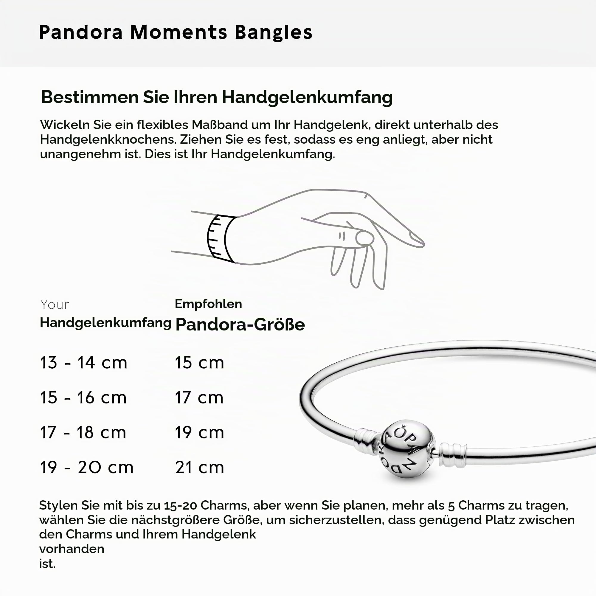 PANDORA Moments Armreif Sterling Silber 590713-21