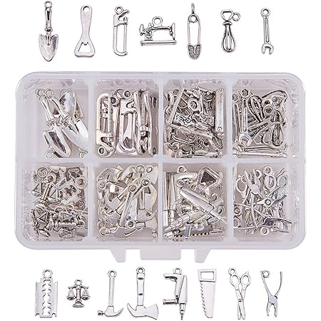 Jewelry Making Bead Mix Wholesale Lot Of 50 Tibetan Silver Mix