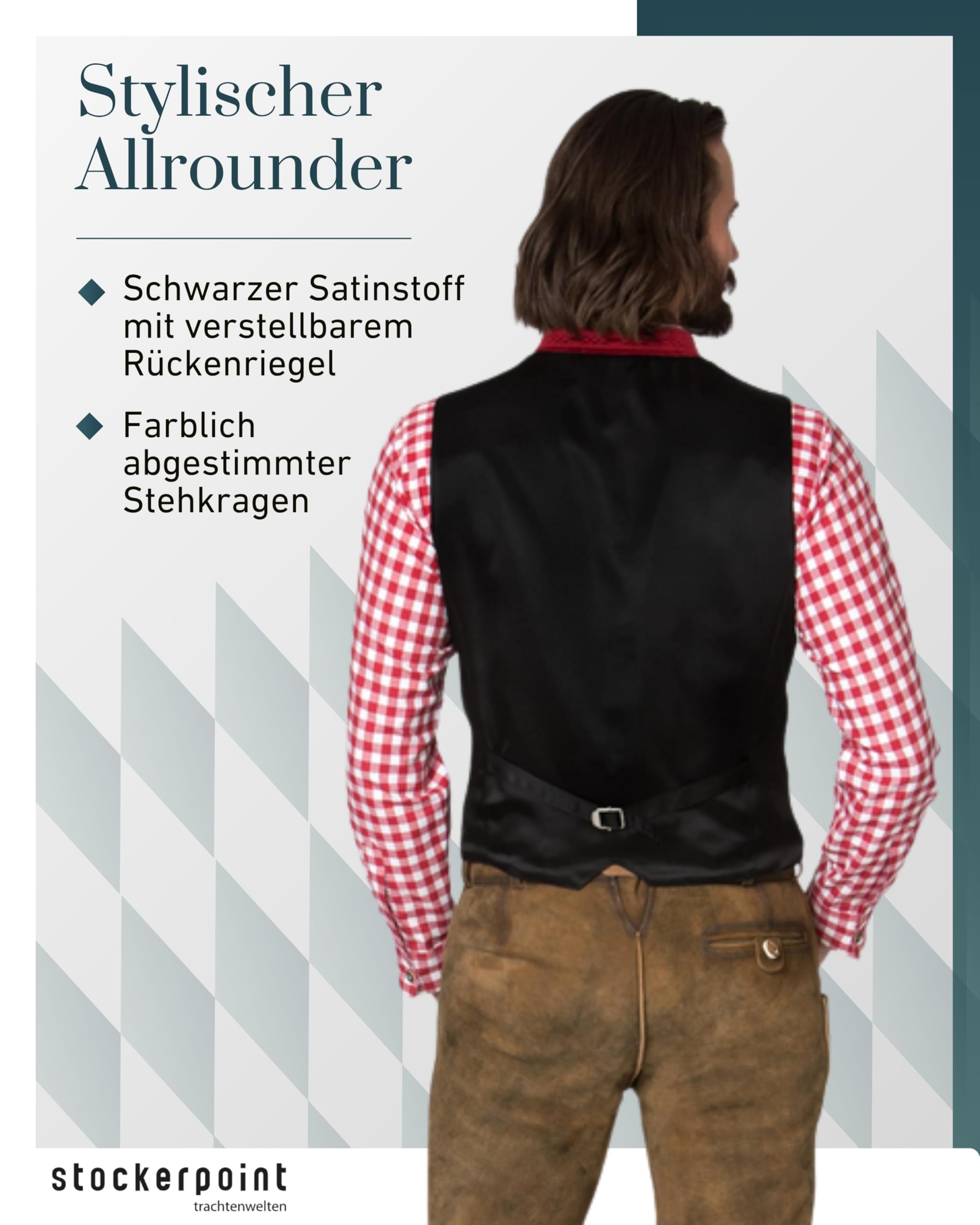 Stockerpoint Herren Trachtenweste Ricardo – Bild 3
