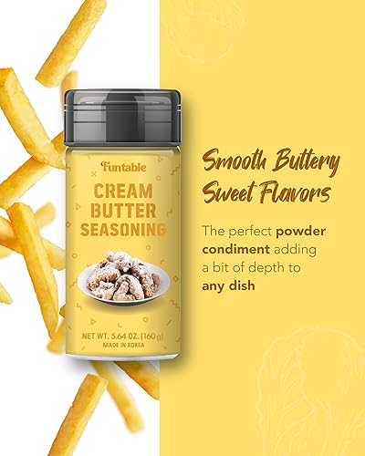 Miniatura 3 de Funtable Condimento de mantequilla en crema (4.2 onzas) - Polvo de sabor a mantequilla dulce y cremoso, fácil de usar, condimento perfecto para