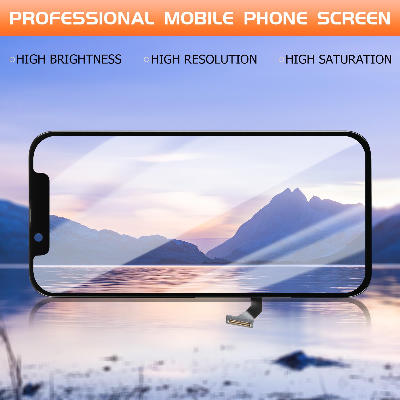 AGCUT Écran LCD pour iPhone 14 LCD Affichage pour iPhone 14 A2882 A2649 A2881 A2884 A2883 6,1" Incell 3D Touch LCD Display Ecran Replacement Tactile Numériseur Complet avec Réparation - Noir