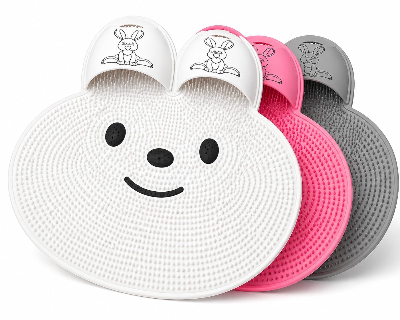 rabbit shaped silicone foot scrubber pcs 1 soft bath foot brush anti slip foot cleaner exfoliating massage pad for dead skin removal shower spa pedicure care tool multi colour-image-48