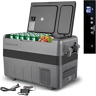 Dual-Zone 42-Quart Freezer/Refrigerator, Heavy-duty Car Cooler, Quickly Cool Down(-7.6℉~50℉) Fridge, 12 Volt Portable Comp...