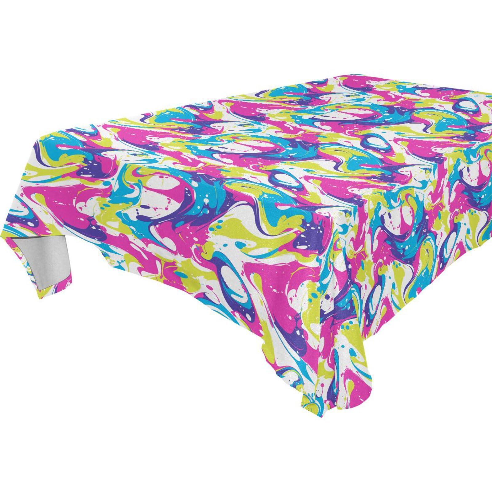 Nappe de table lavable Bright Stir Art 137x183cm pour salle à manger