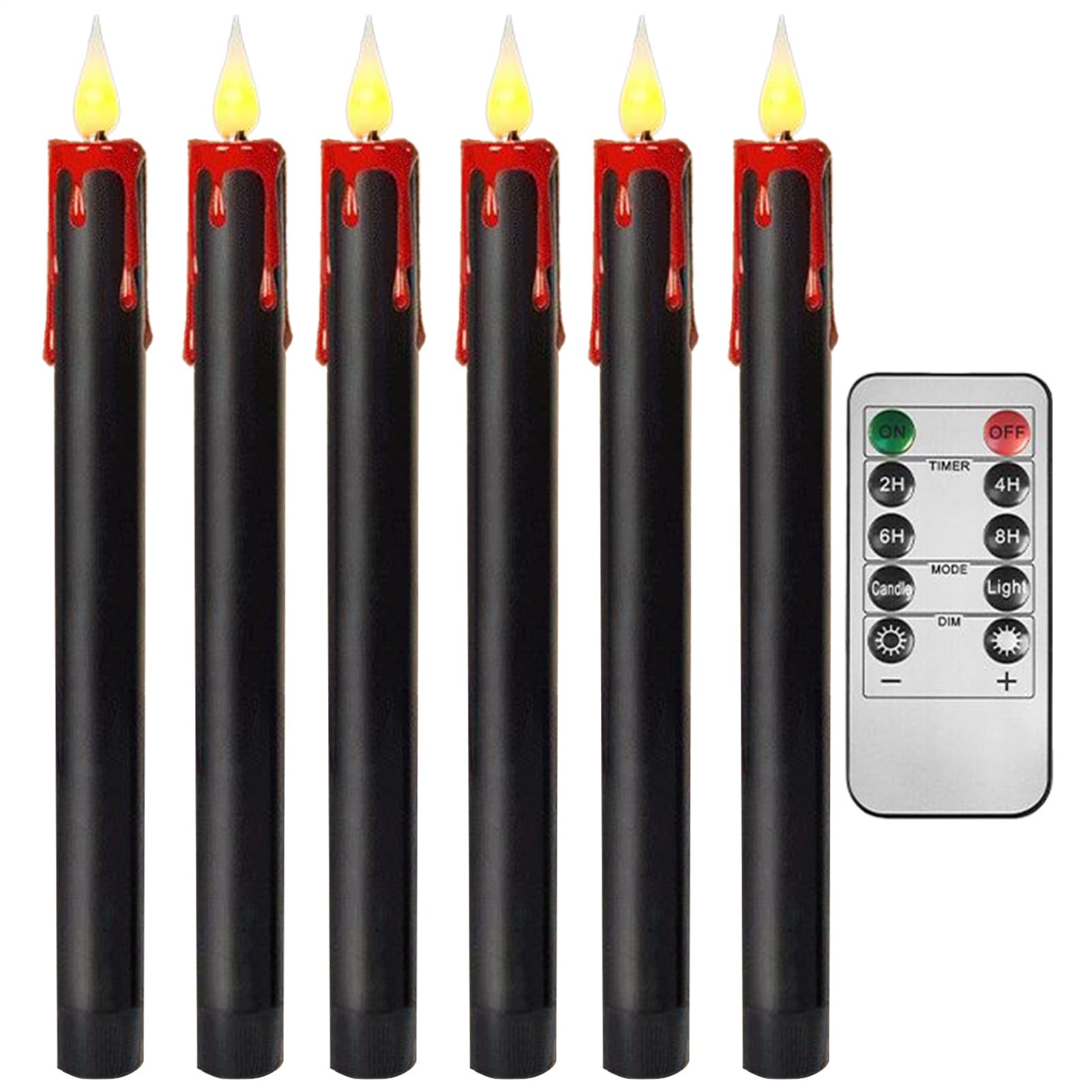 Velas cónicas de batería de diseño elegante para repisa y dormitorio 8