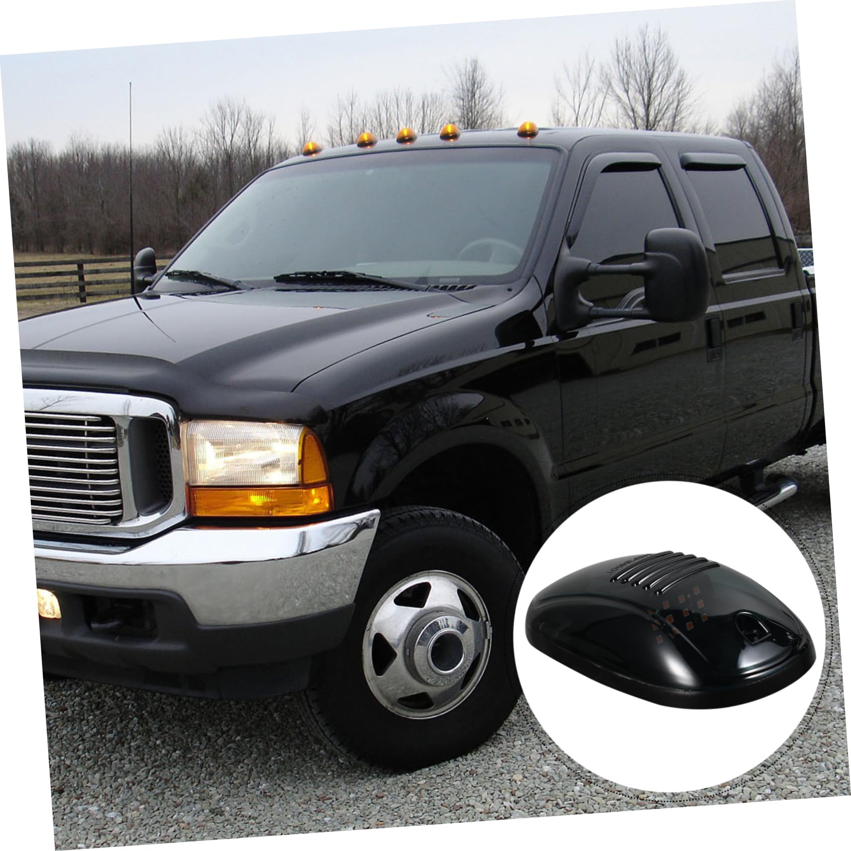 HOLIDYOYO 5Pcs LED Roof Marker Lights Cab Light Automotive Top for Trucks Rvs and Trailers Durable Treated Lenses