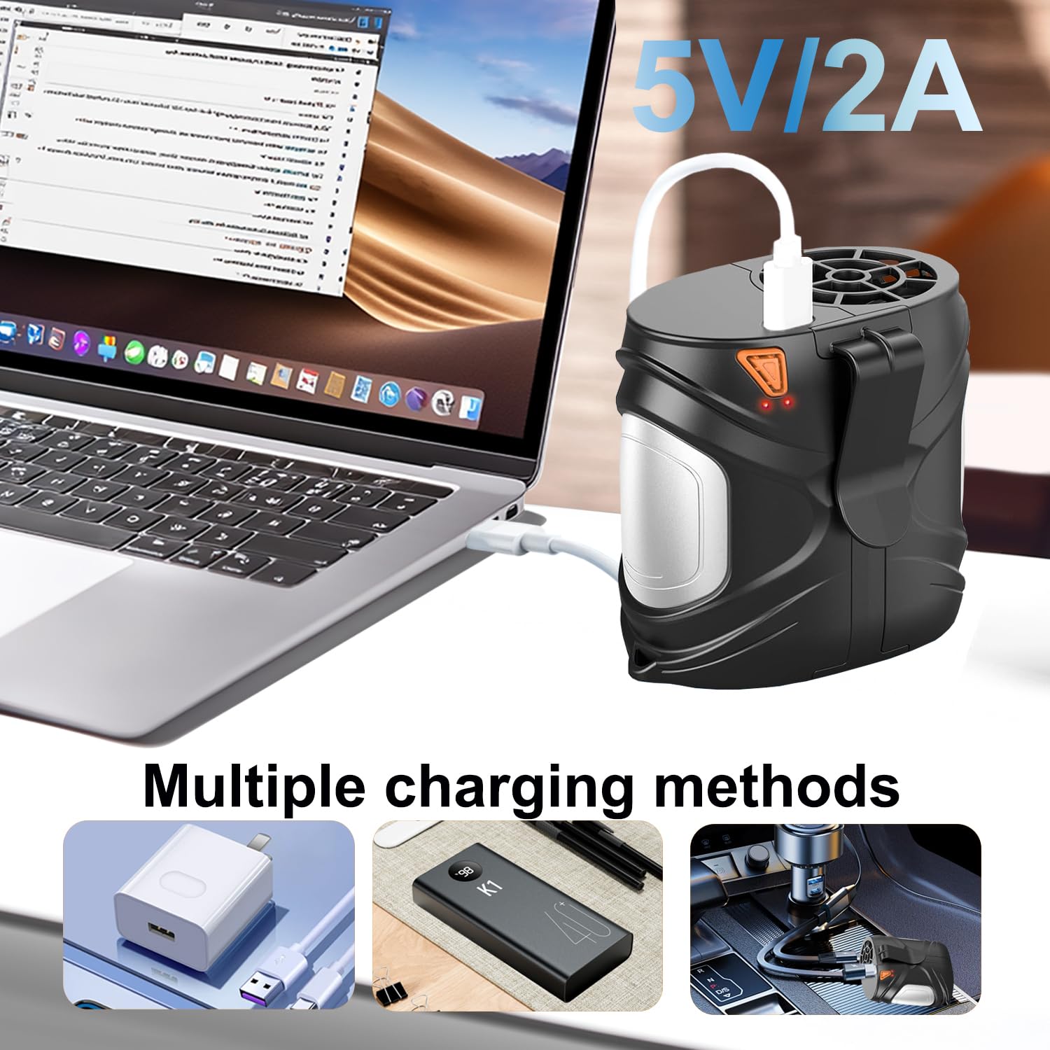 2025 AI Portable Waist Fan 10000 MAh Rechargeable Barbados | Ubuy - View #2