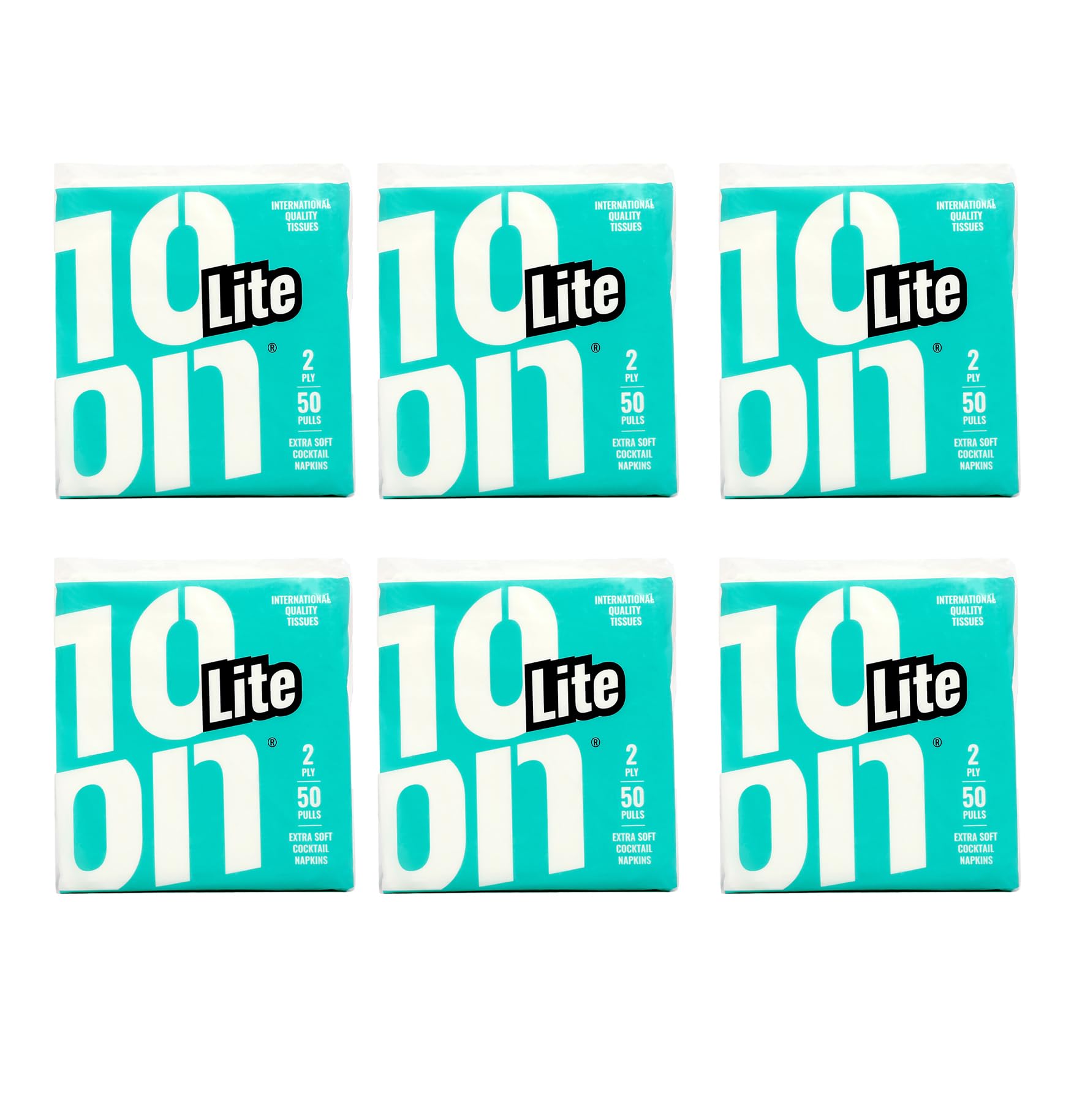 10 on TISSUES Lite Extra Soft Cocktail Dinner Napkins, 2 Ply Tissue Paper, Napkins for Dining Table, 50 Pulls per Pack, Pack of 6 (50 x 6 = 300 Sheets) (B0CQXVCXDS) Amazon Price History, Amazon Price Tracker
