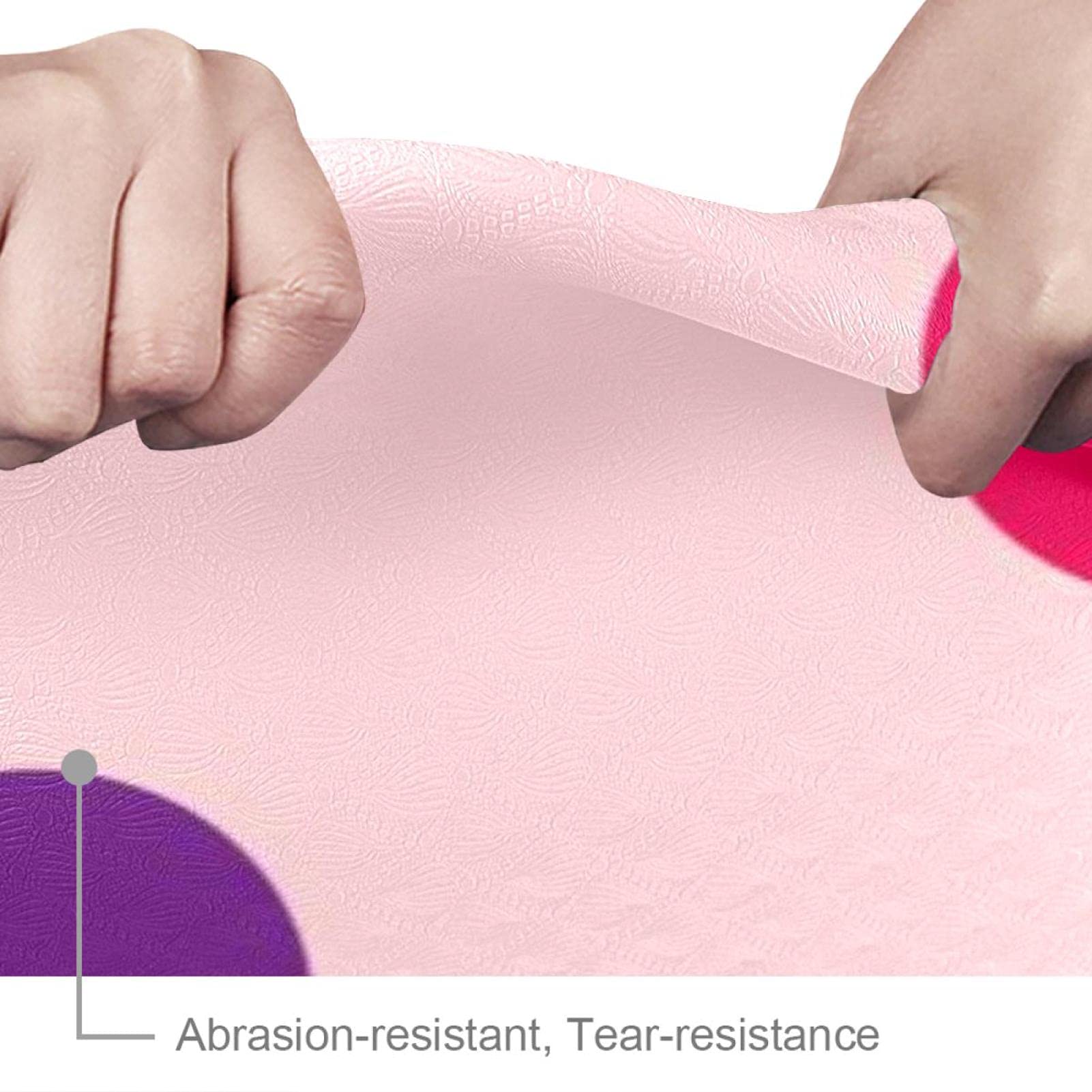 Tapis De Yoga Letsfit Double Couche Antidérapant - Violet Et Rose - Neuf