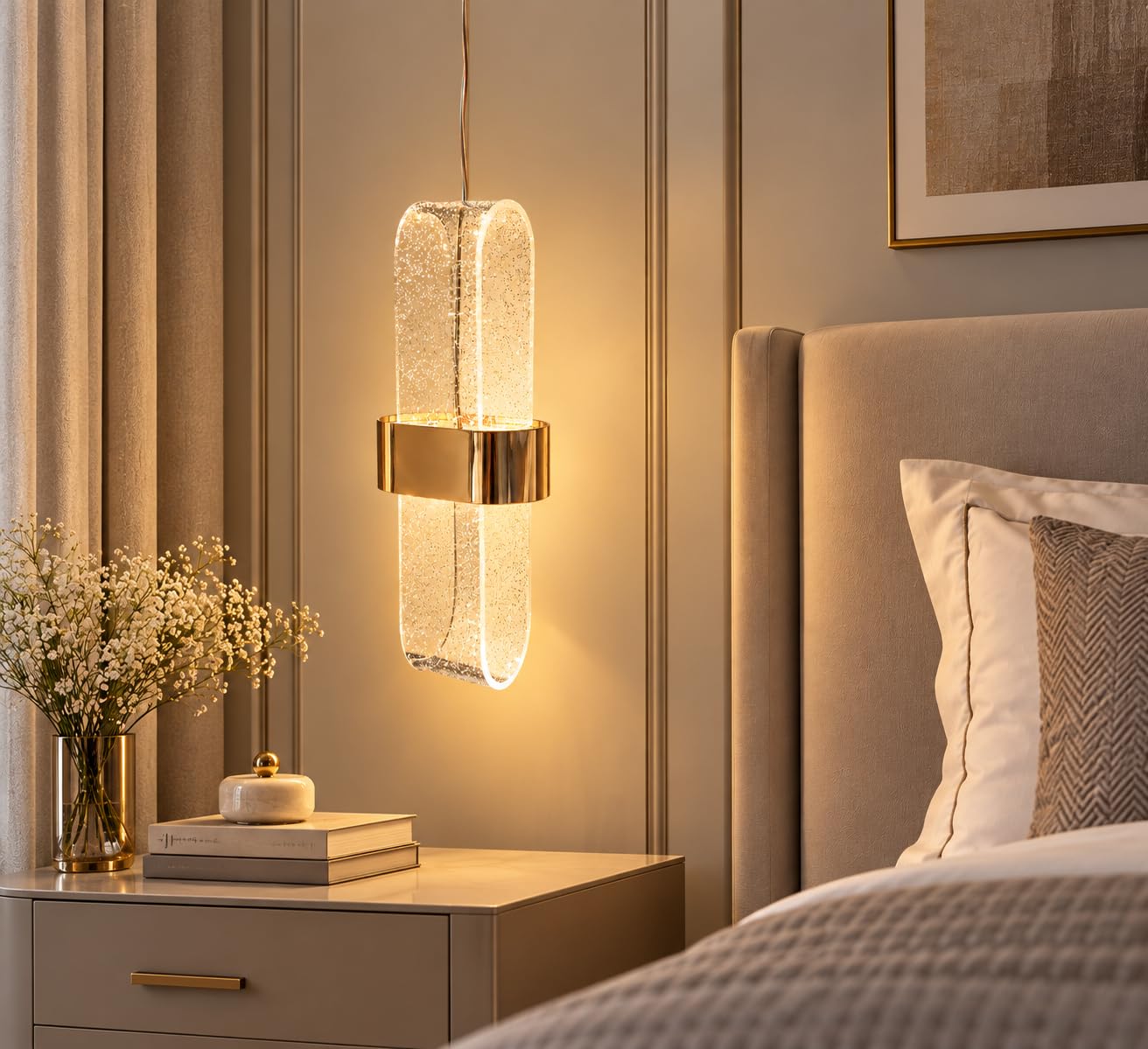FILLISKA Colour Changing Pendant Light - FrenchGold -21