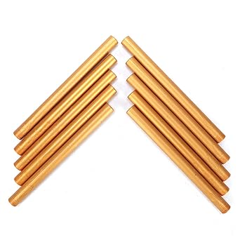 10Pcs Seal Sticks, Practical Durable Metallic Golden Sealing Wax, Envelope Invitation for Envelope Sealing Seal Stamp Wedding Invitation Sealing