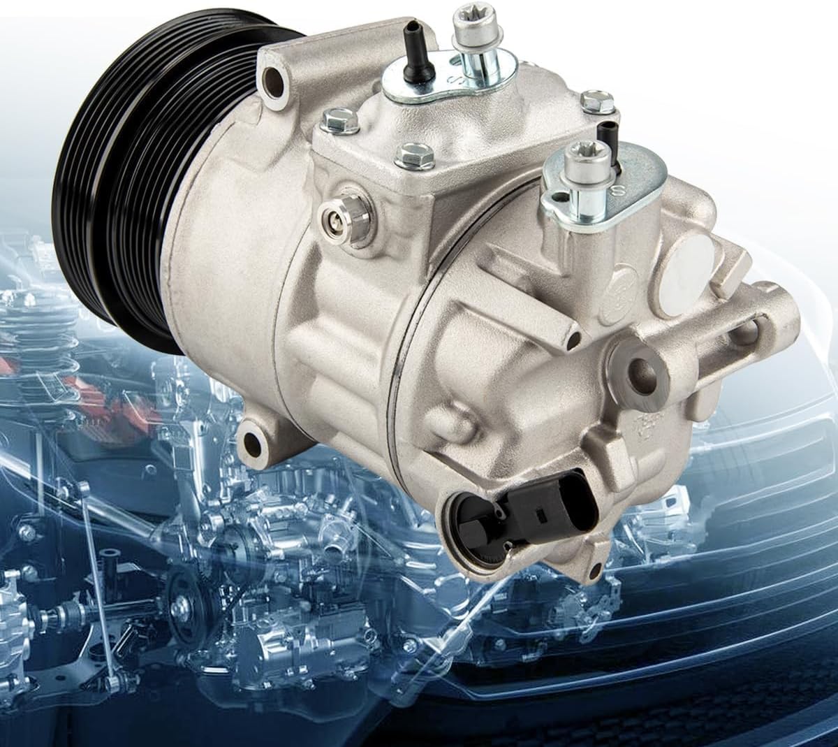 SIZZER A/C Compressor, Air Conditioning Compressors Replacement For Tt 2012-2013 2.5l, Beetle 2006-2014 2.5l, Passat 2012-2014 2.5l Replace 1616A, 1621, 1712, 1K0820808C, 1K0820808G, 1K0820859G