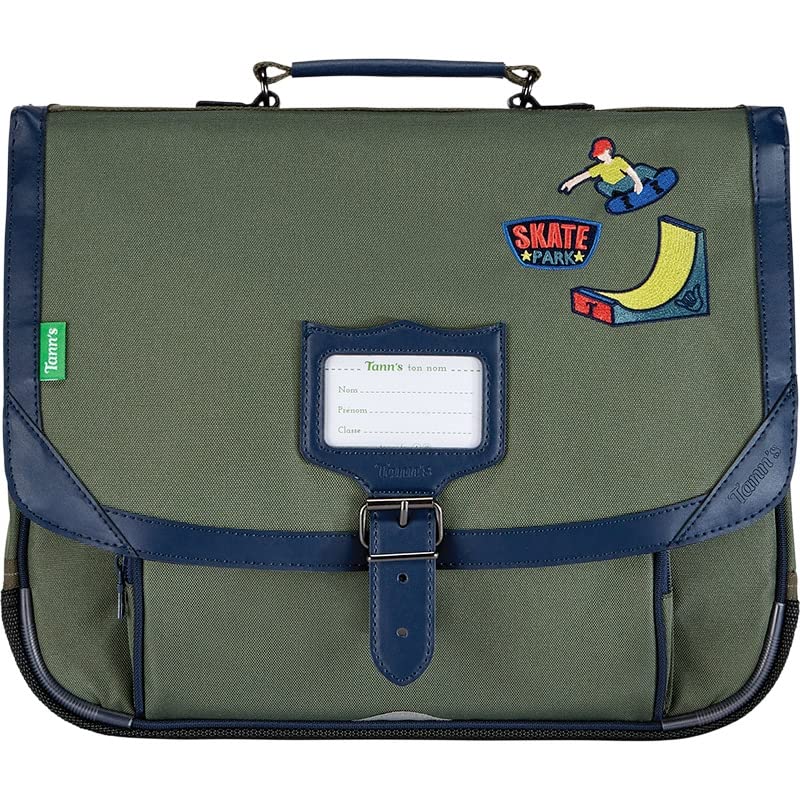 TANN'S Boys' School Bag 38 cm + Assorted Rectangular Pencil Case + Blumie Cat Wooden Bookmark, Tony, 38 cm, Modern - Image 2