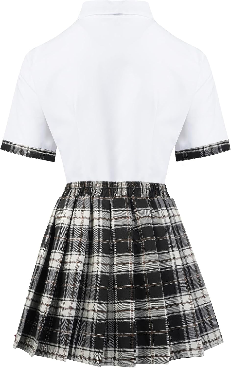 Women School Girl Outfits Set School Girl Costume Top With Mini Pleated Skirt - Image 2