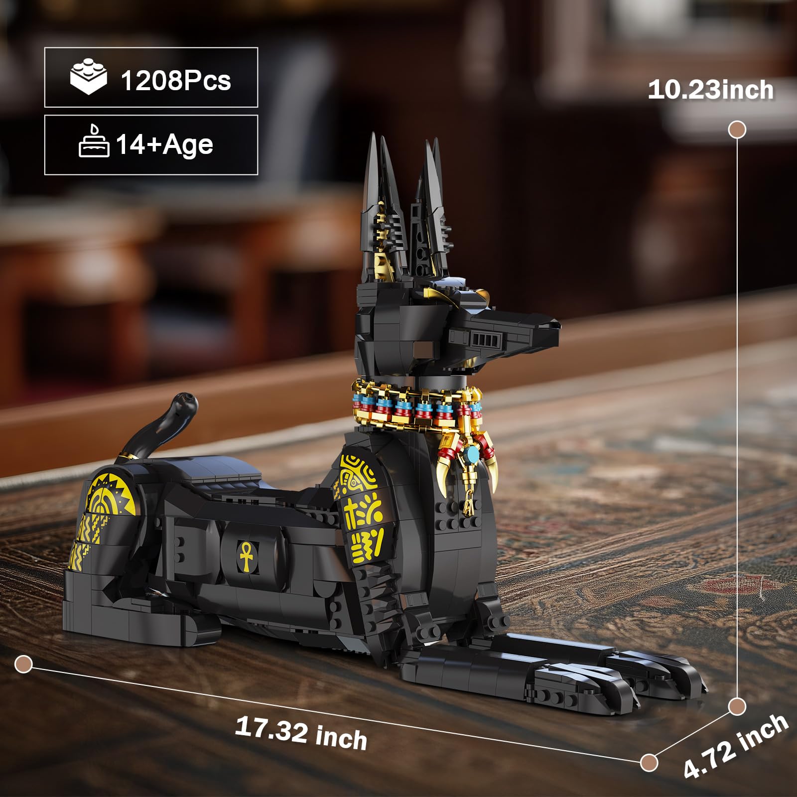 Brihappen Egyptian Pharaoh Dog Building Set for Adults Boys Girls Ancient Egyptian Animal Building Blocks Model - Image 2