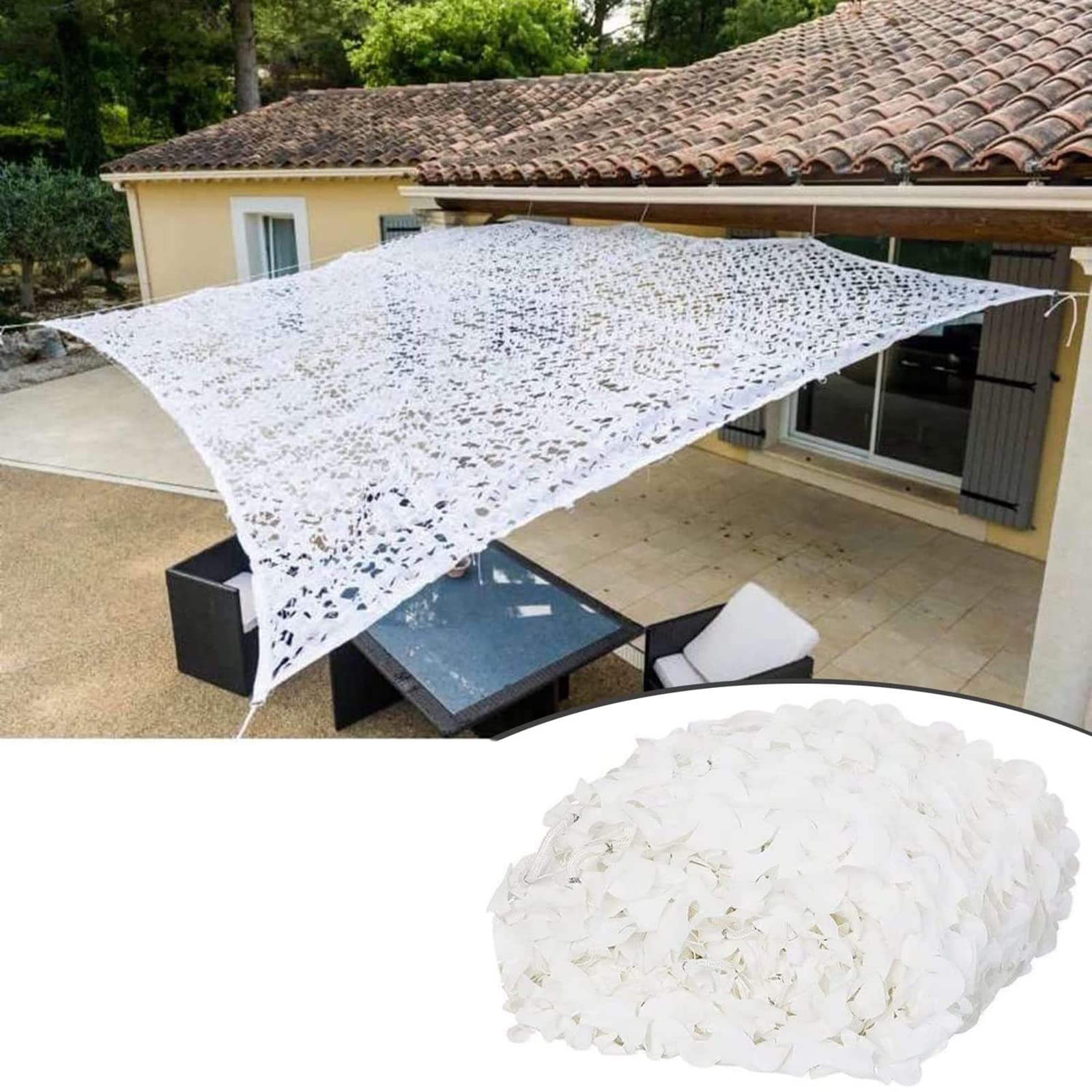 Camouflage netting, White Camouflage Net, Military Reinforced Camo, Light and(4X4M/13X13FT)