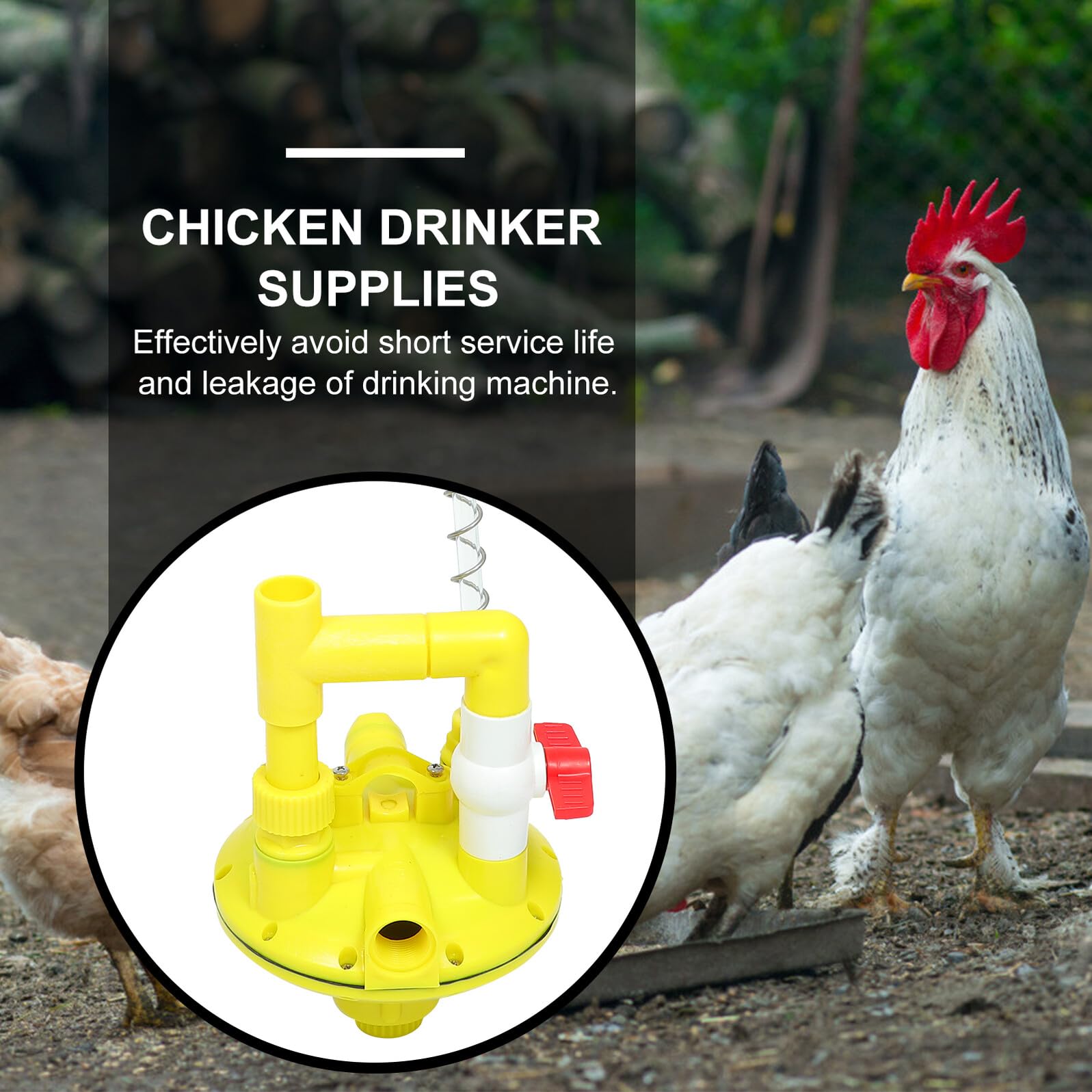 GANAZONO Regolatore di Pressione Acqua per Pollame Valvola di Decompressione Automatica per Abbeveratoi Galline con Display Acqua Uso Duraturo e Facile Installazione per Allevamenti