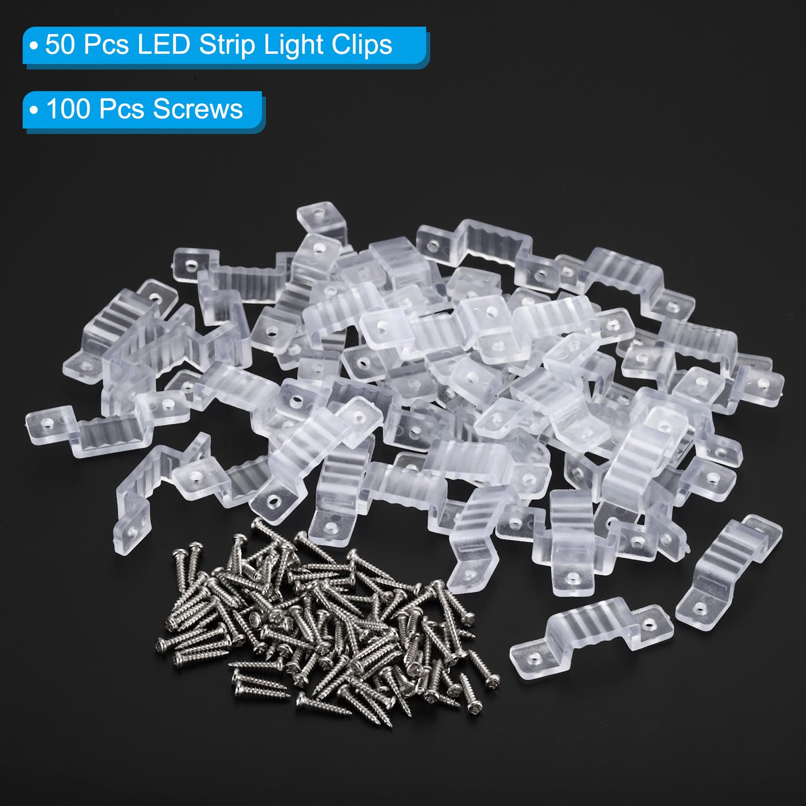 Led Strip Light Clips Uxcell , 48 Pack Mounting Bracket Fixing Clips ...