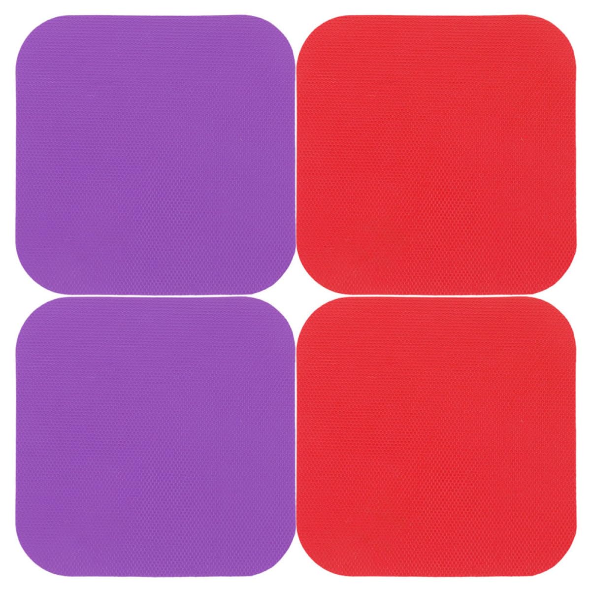 MUCKLILY 4pcs Rubber Jar Opener Gripper Pads Non Slip Multi Purpose Kitchen Coasters for Easy Lid Opening Skid Design for Bottles and Airtight Containers