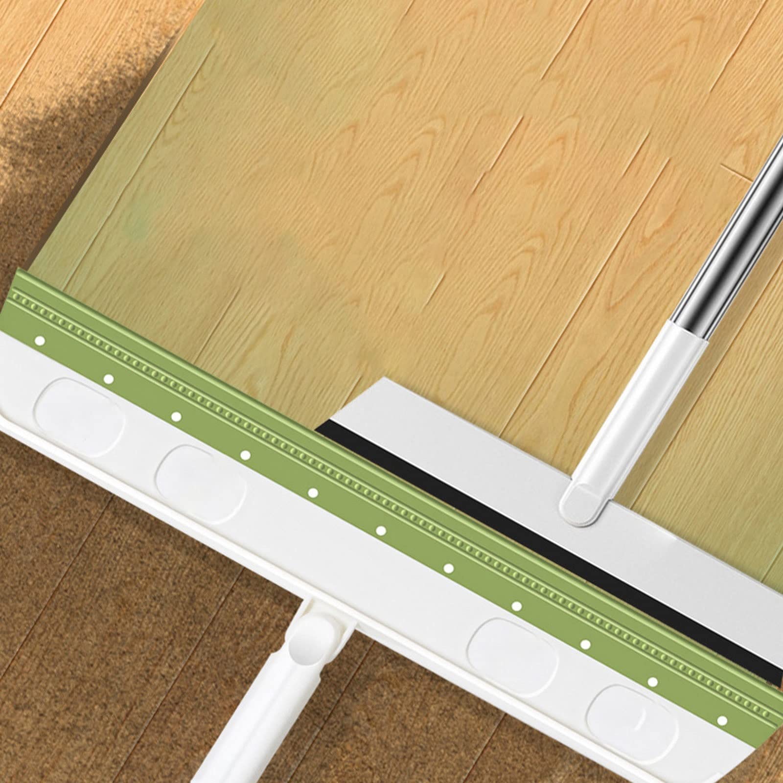 Escoba de mano ajustable con mopa de silicona para limpieza de suelos domésticos y lavado de ventanas