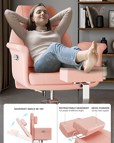 Miniatura 4 de OKAKOPA Estación de silla de pedicura reclinable para tecnología de uñas, sillas de pedicura de elevación hidráulica mejoradas, sin fontanería,